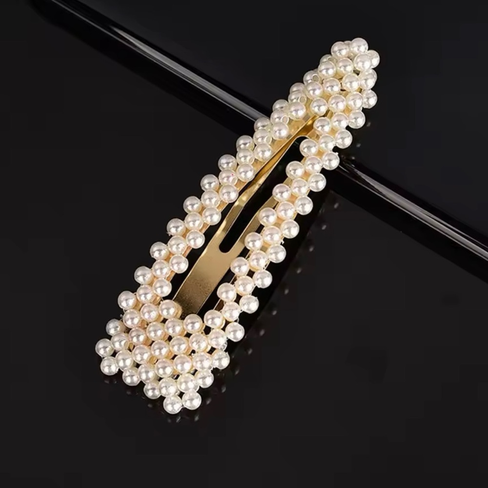 Fashion Crystal Pearl Hair Clip Metal Hairclip Elegant Barrette Bobby Hair Pins